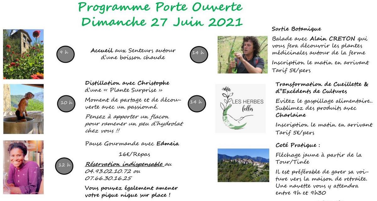 Portes ouvertes : programme du 27 juin 2021