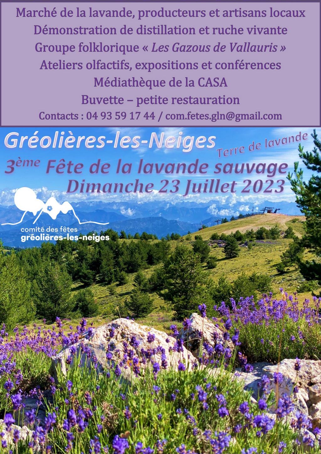Fête de la Lavande sauvage, Gréolières 23 juillet 2023