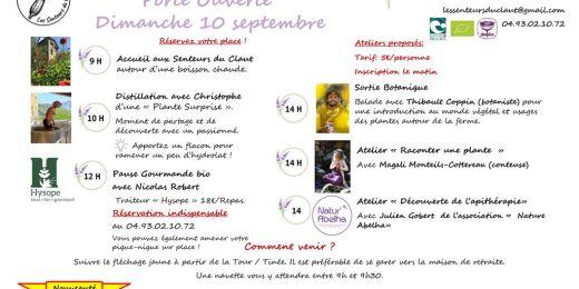 Portes ouvertes : programme du 10 septembre 2023